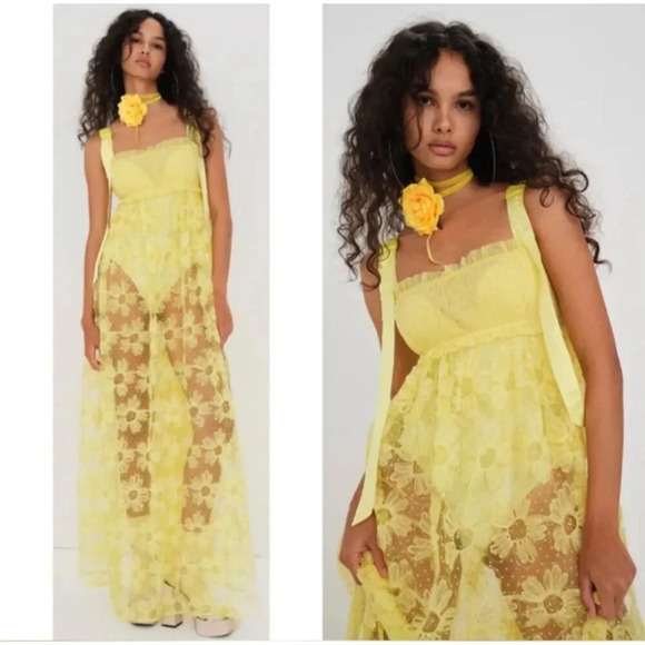 For Love & Lemons Emma Maxi Dress - Picture 1 of 16